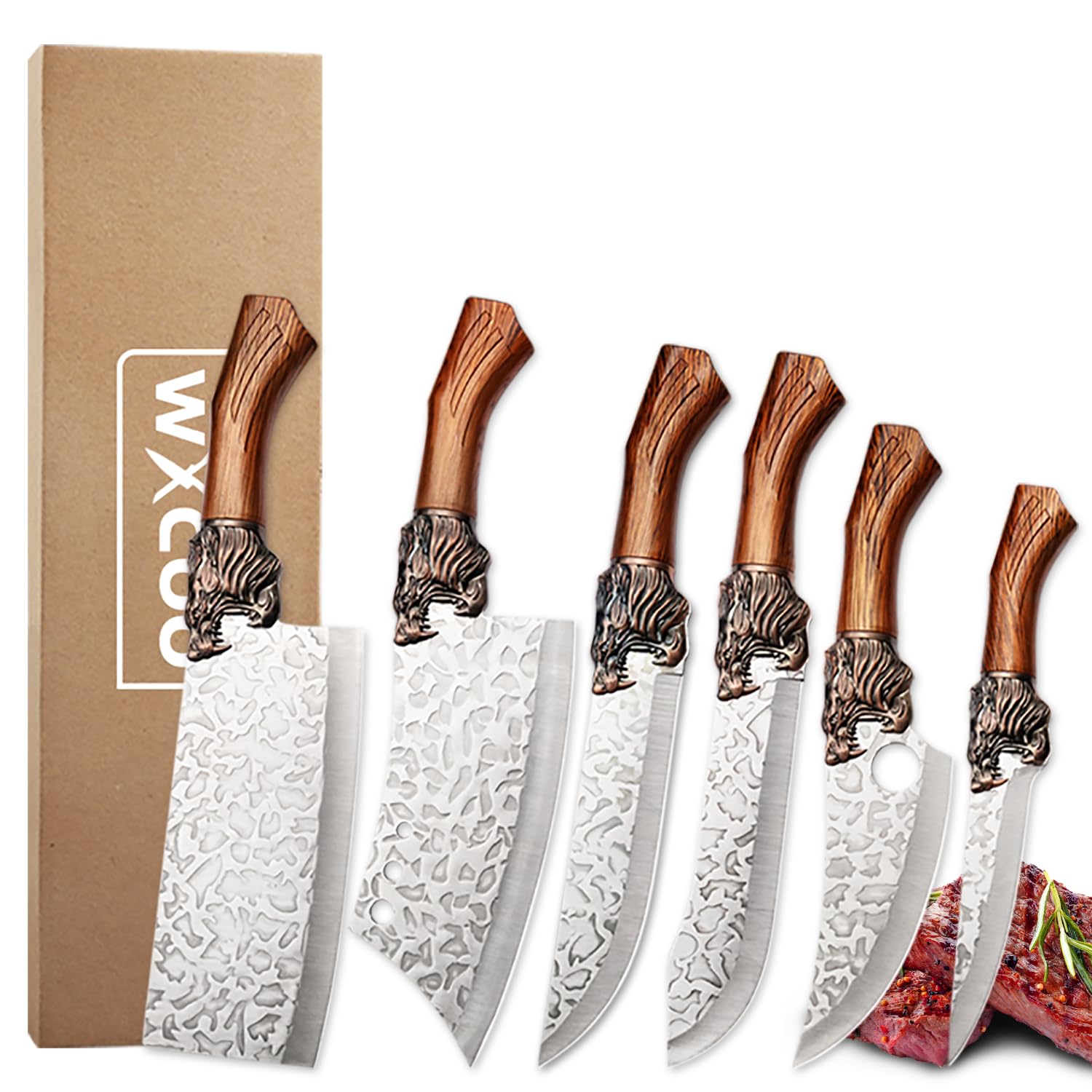 Amazon.com: WXCOO Forged Kitchen Chef Knife Set Stainless Steel